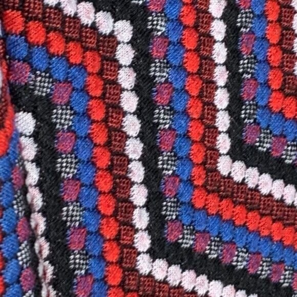 BCBGeneration Red Navy Chevron Fit & Flare Dress Size 10 - Picture 7 of 10